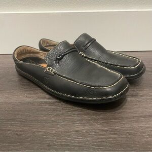 Born women’s size 7.5 black mules Leather Loafers,comfort